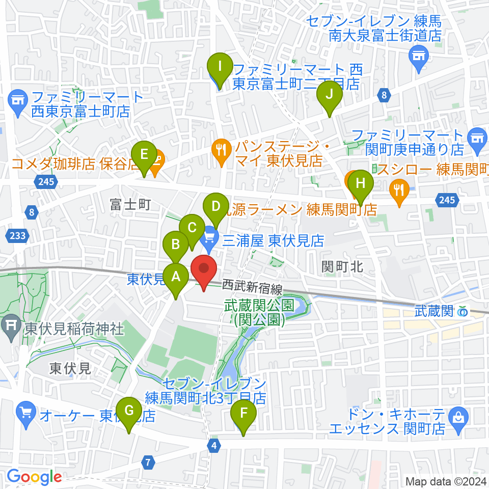 ダイドードリンコアイスアリーナ周辺のコンビニエンスストア一覧地図