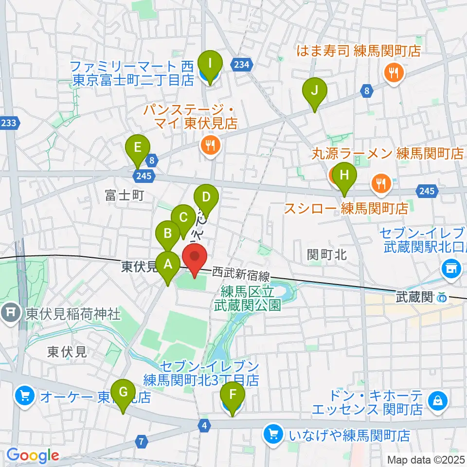 ダイドードリンコアイスアリーナ周辺のコンビニエンスストア一覧地図