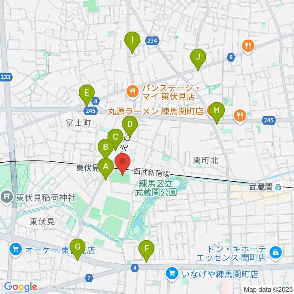 ダイドードリンコアイスアリーナ周辺のコンビニエンスストア一覧地図