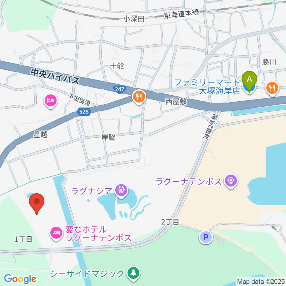 ラグーナテンボス アートシアター周辺のコンビニエンスストア一覧地図