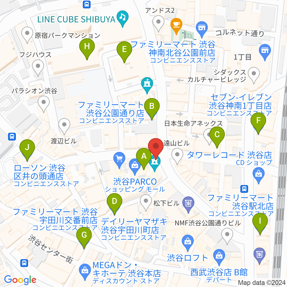 ホワイトシネクイント周辺のコンビニエンスストア一覧地図