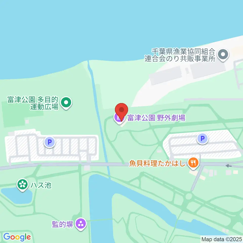 富津公園 野外劇場周辺のコンビニエンスストア一覧地図