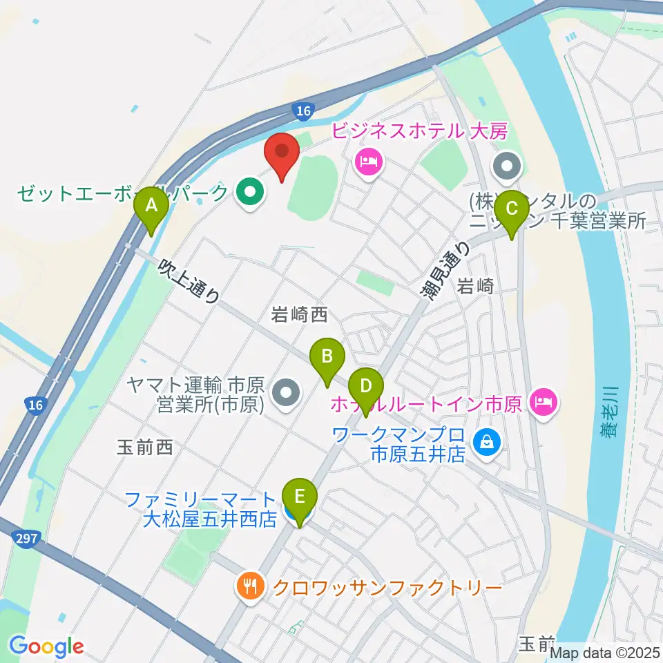 ゼットエーオリプリスタジアム周辺のコンビニエンスストア一覧地図
