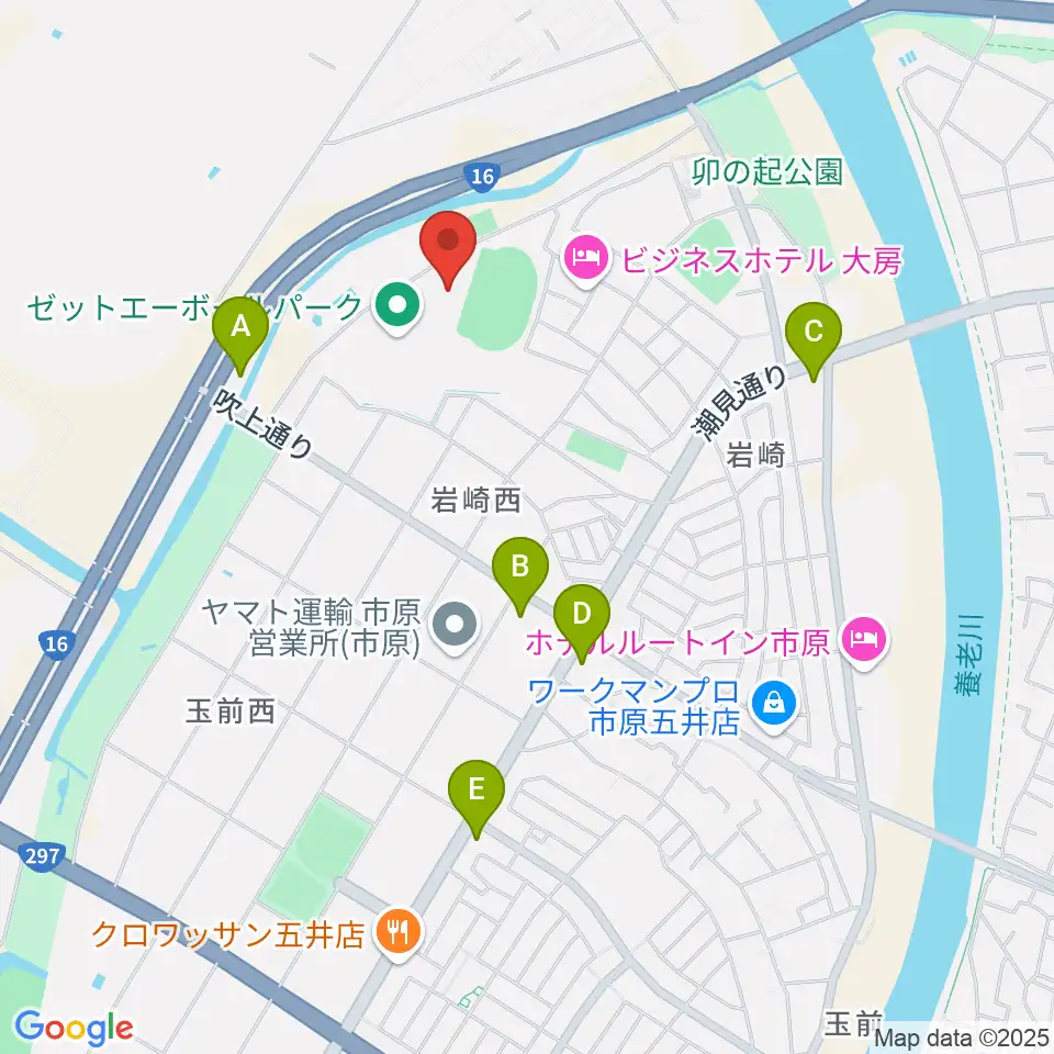 ゼットエーオリプリスタジアム周辺のコンビニエンスストア一覧地図