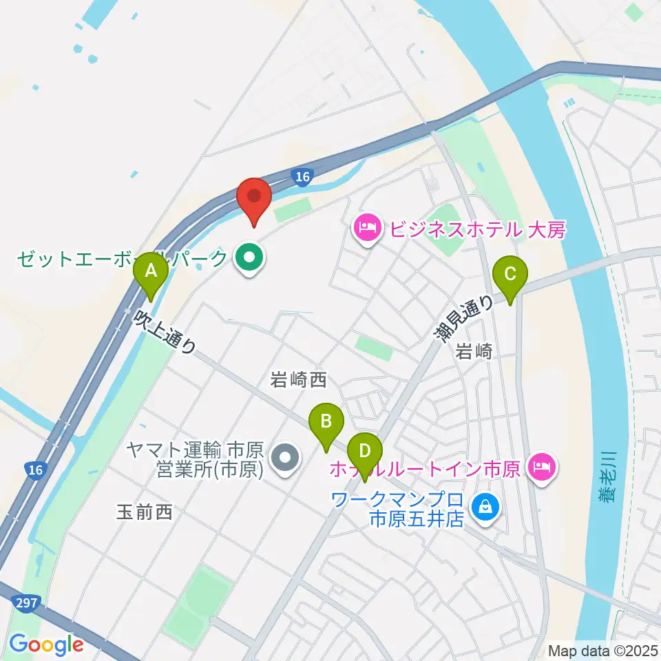 市原市臨海体育館周辺のコンビニエンスストア一覧地図