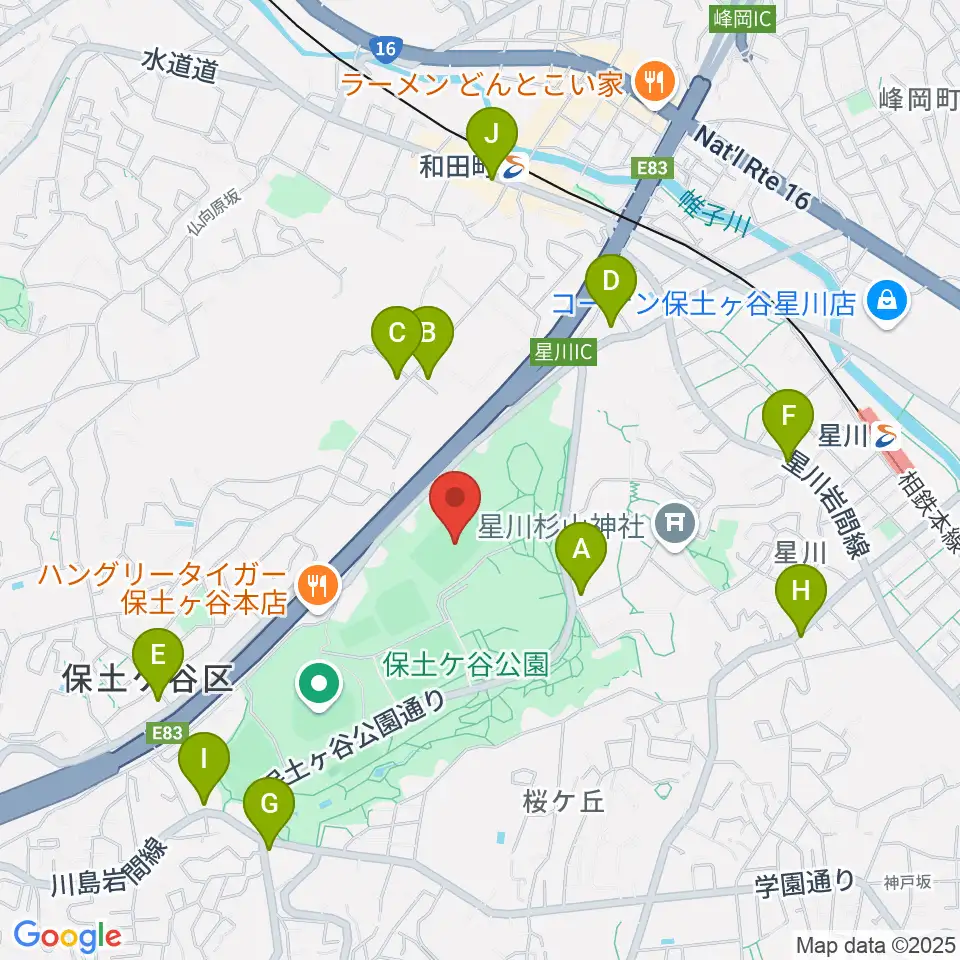 保土ケ谷公園ラグビー場周辺のコンビニエンスストア一覧地図