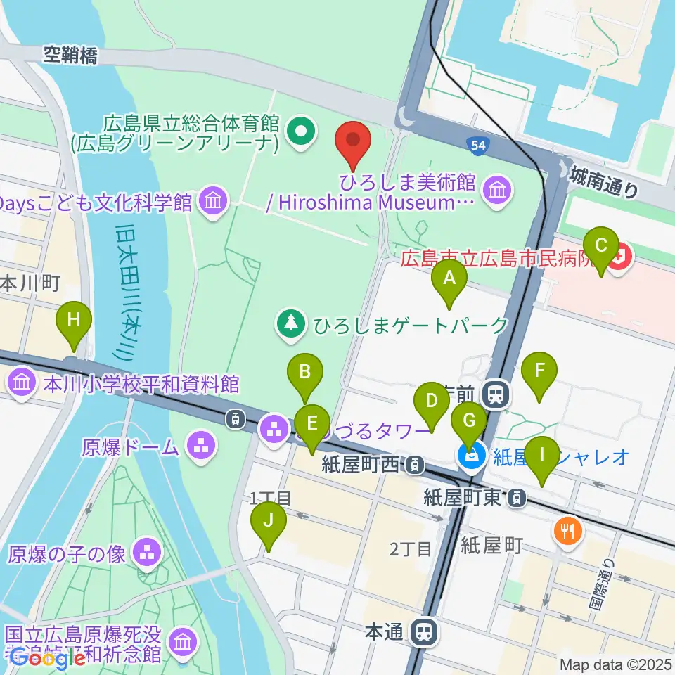 広島県立総合体育館周辺のコンビニエンスストア一覧地図