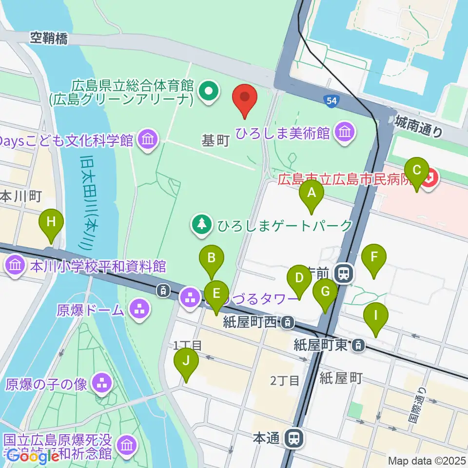 広島県立総合体育館周辺のコンビニエンスストア一覧地図