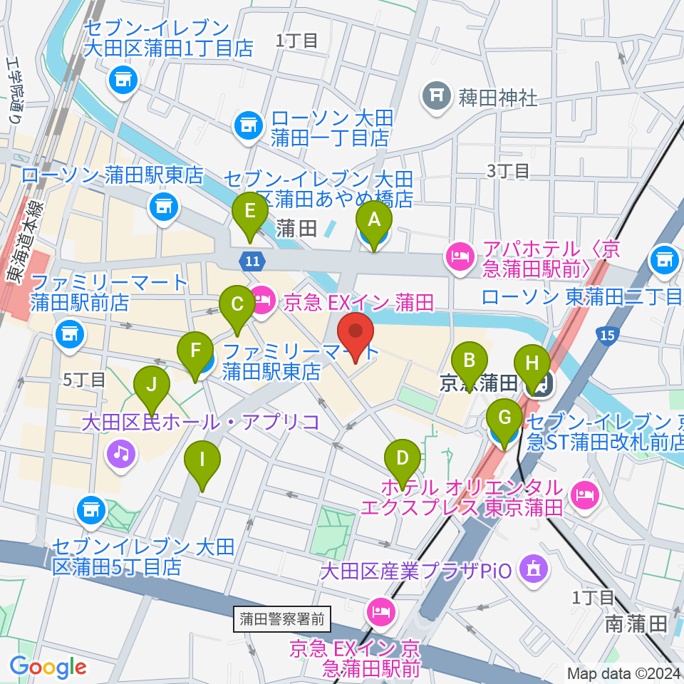 スタジオポハサ周辺のコンビニエンスストア一覧地図