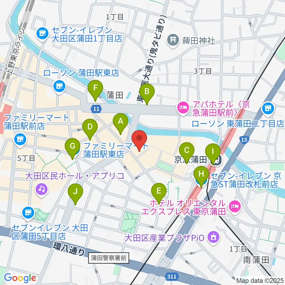 スタジオポハサ周辺のコンビニエンスストア一覧地図