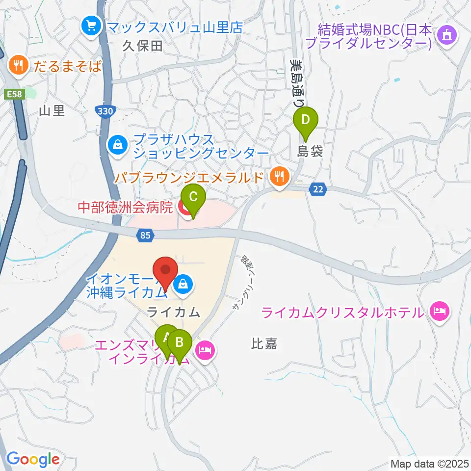シネマライカム周辺のコンビニエンスストア一覧地図
