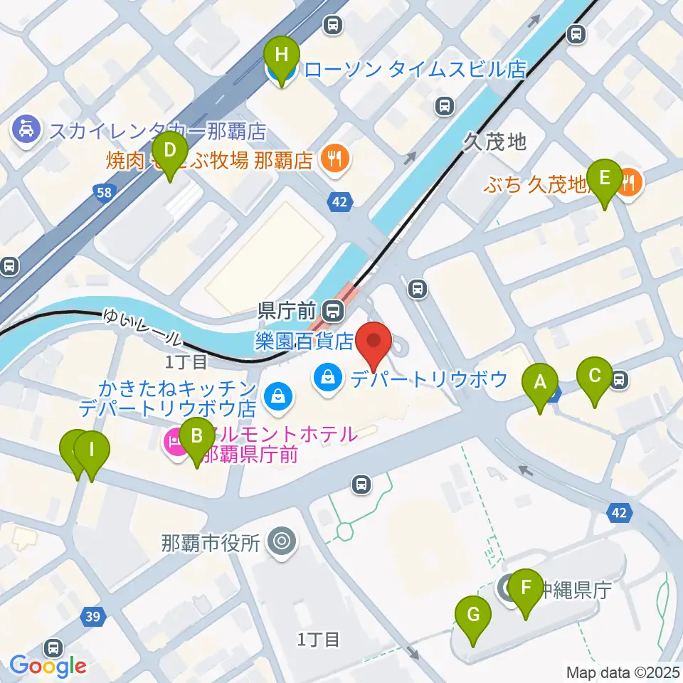シネマパレット 周辺のコンビニエンスストア一覧地図