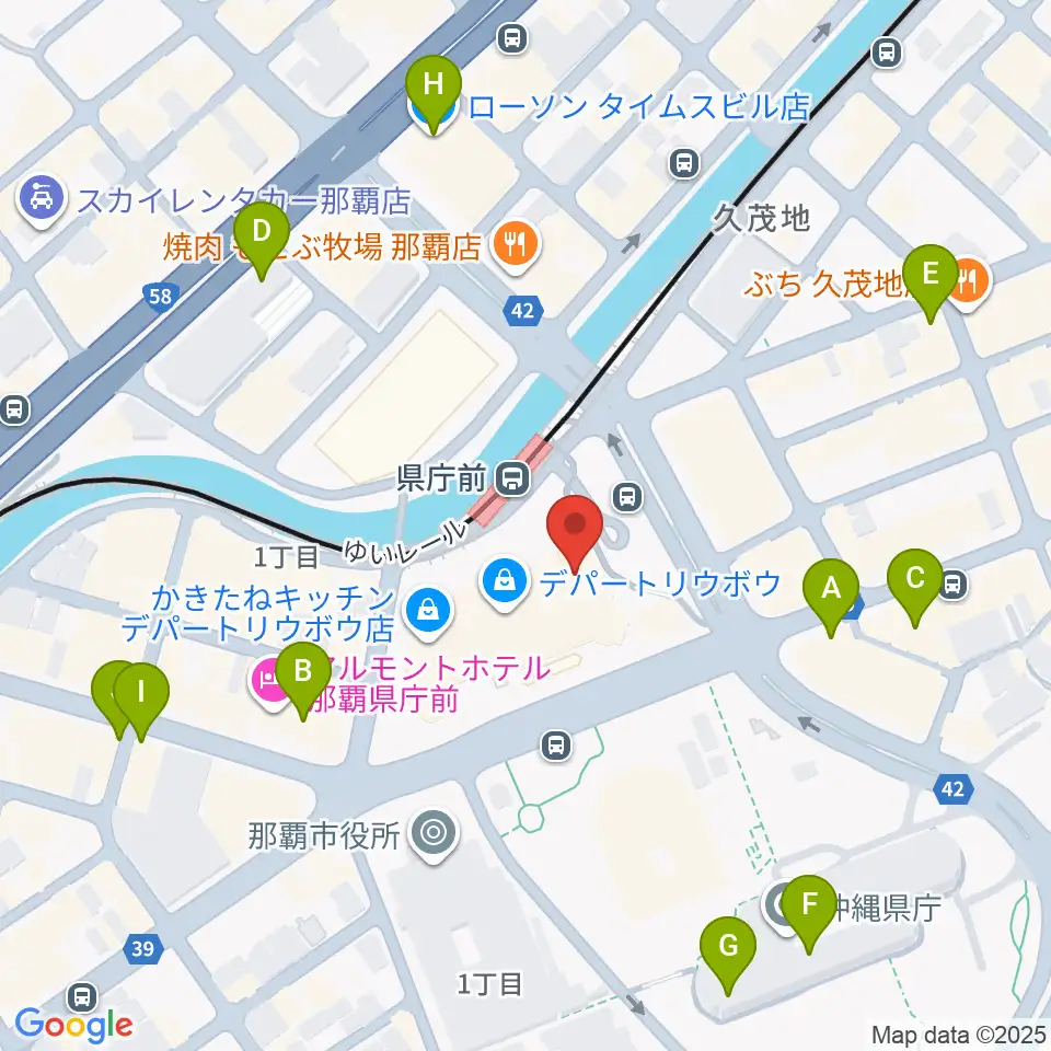 シネマパレット 周辺のコンビニエンスストア一覧地図
