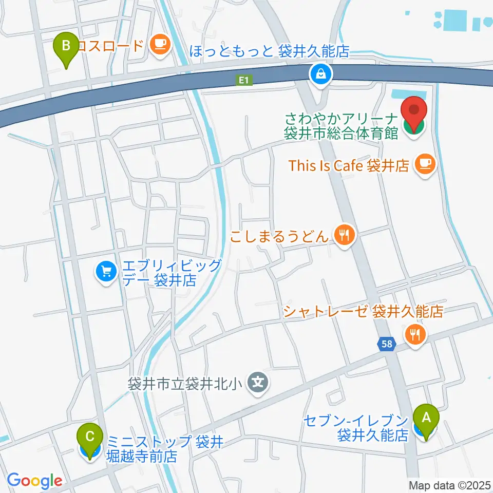 さわやかアリーナ袋井市総合体育館周辺のコンビニエンスストア一覧地図