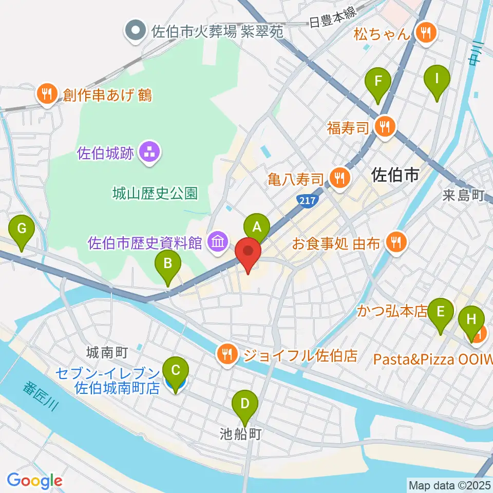 さいき城山桜ホール周辺のコンビニエンスストア一覧地図