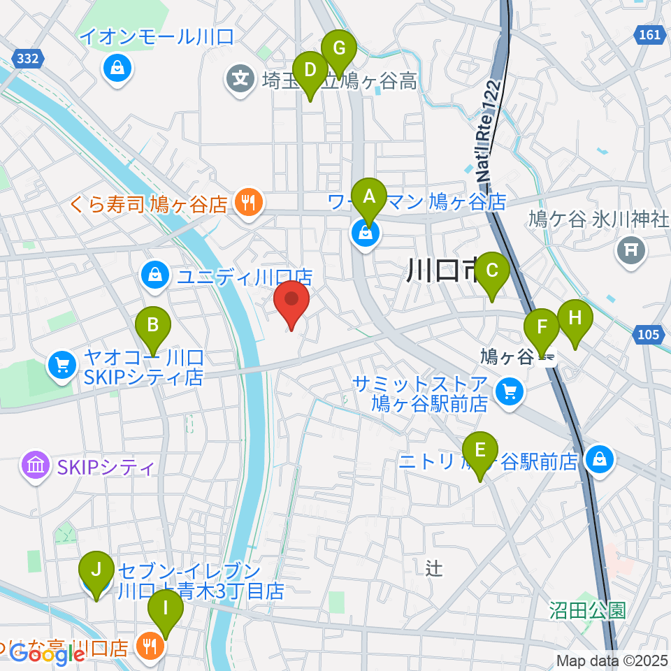 上野ピアノ教室周辺のコンビニエンスストア一覧地図