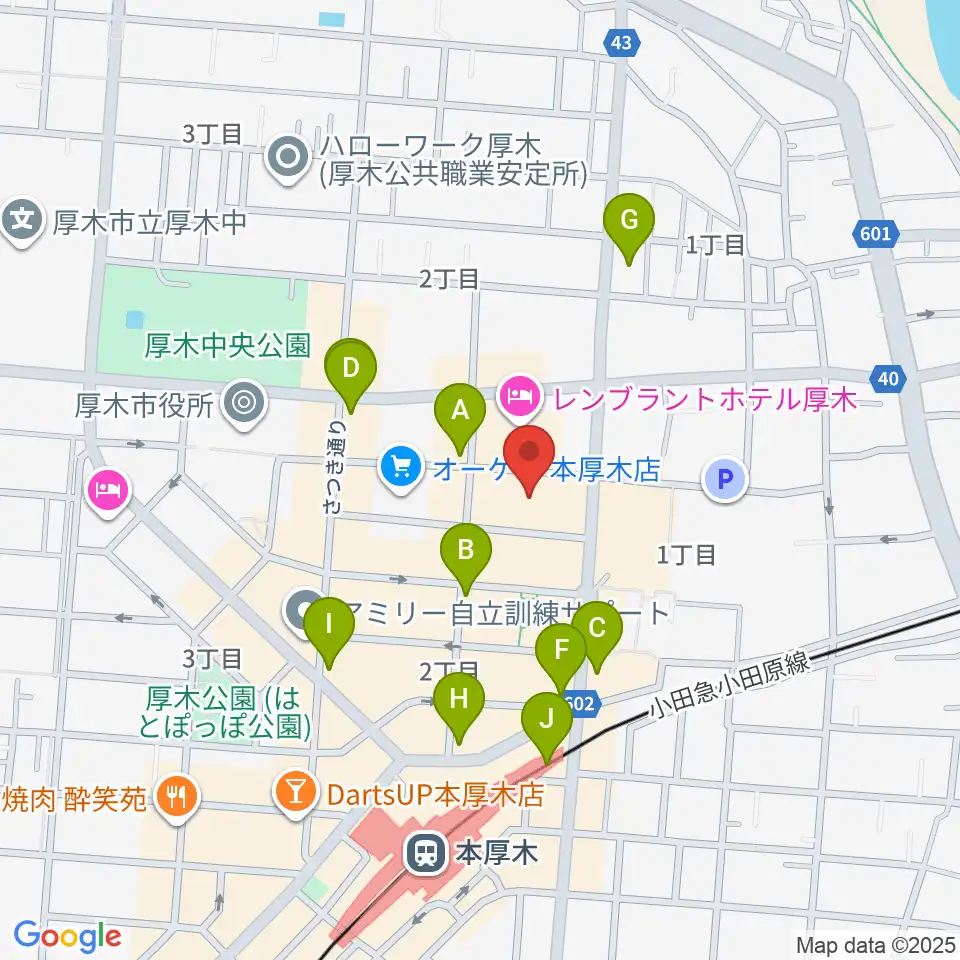 あつぎのえいがかんkiki周辺のコンビニエンスストア一覧地図