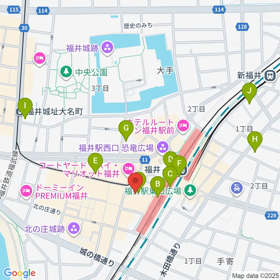 セーレンプラネット周辺のコンビニエンスストア一覧地図