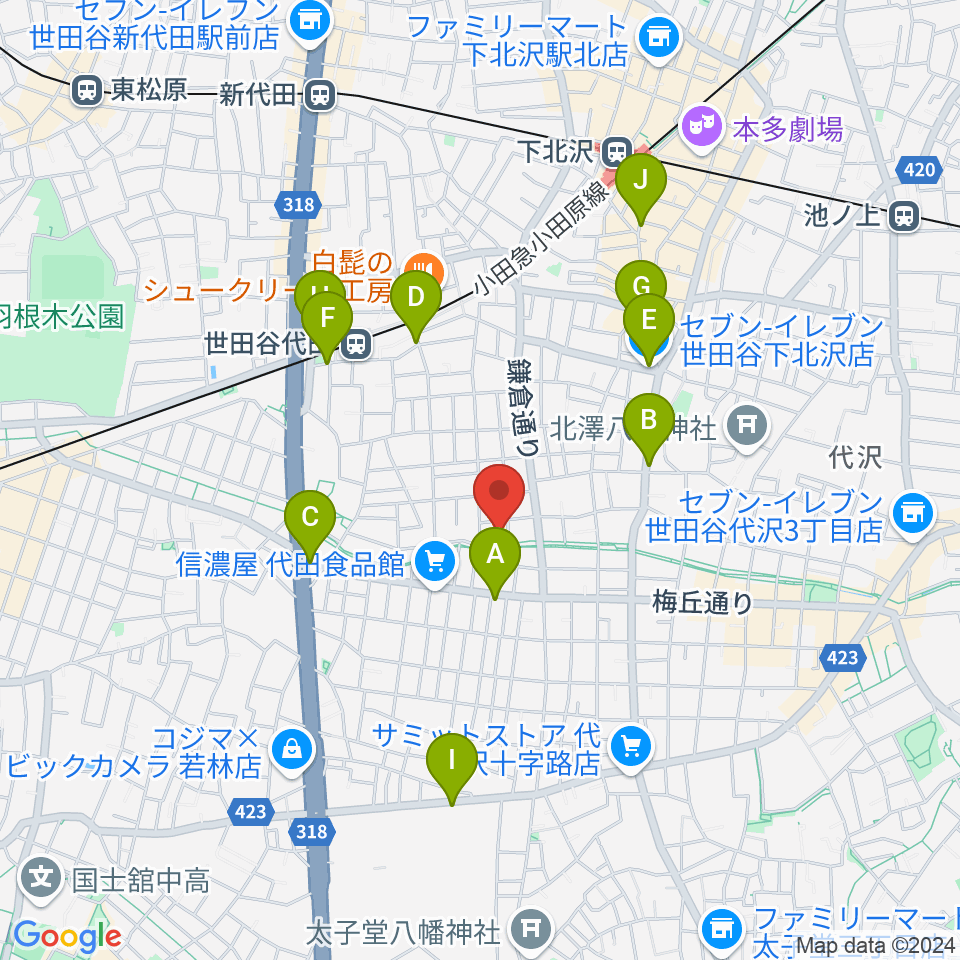 ナサンドラパレススタジオ周辺のコンビニエンスストア一覧地図