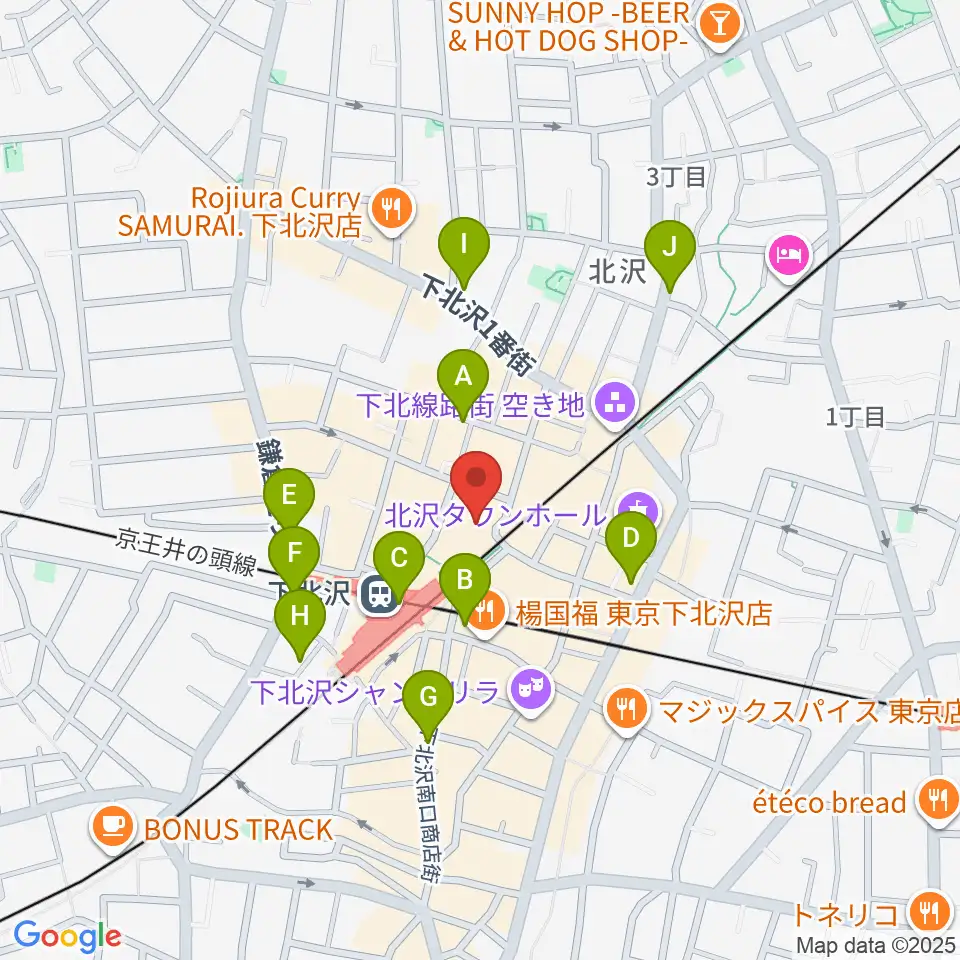下北沢Flowers Loft周辺のコンビニエンスストア一覧地図