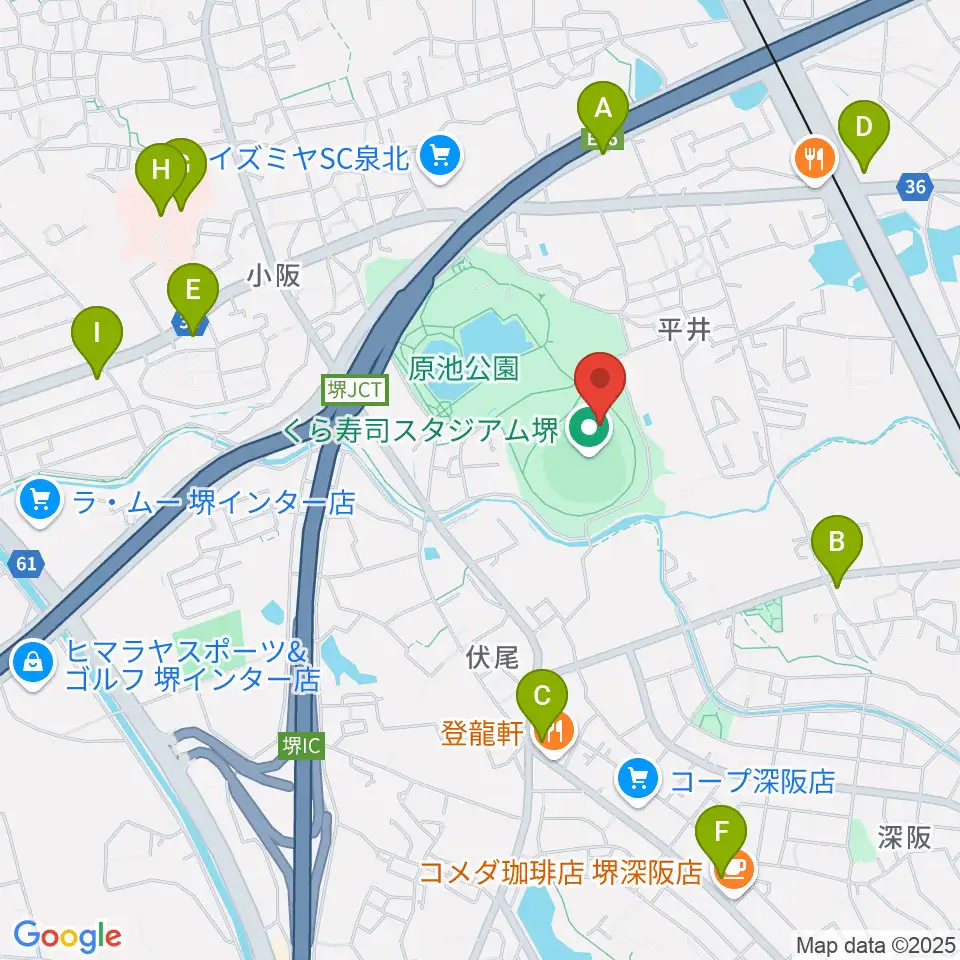 くら寿司スタジアム堺周辺のコンビニエンスストア一覧地図