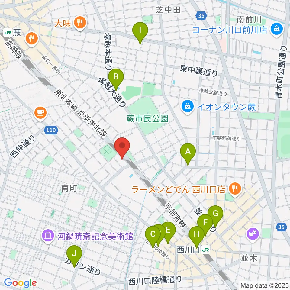 レッスル武闘館 アイスリボン道場周辺のコンビニエンスストア一覧地図