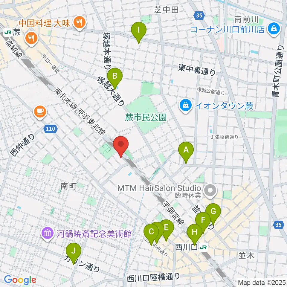 レッスル武闘館 アイスリボン道場周辺のコンビニエンスストア一覧地図