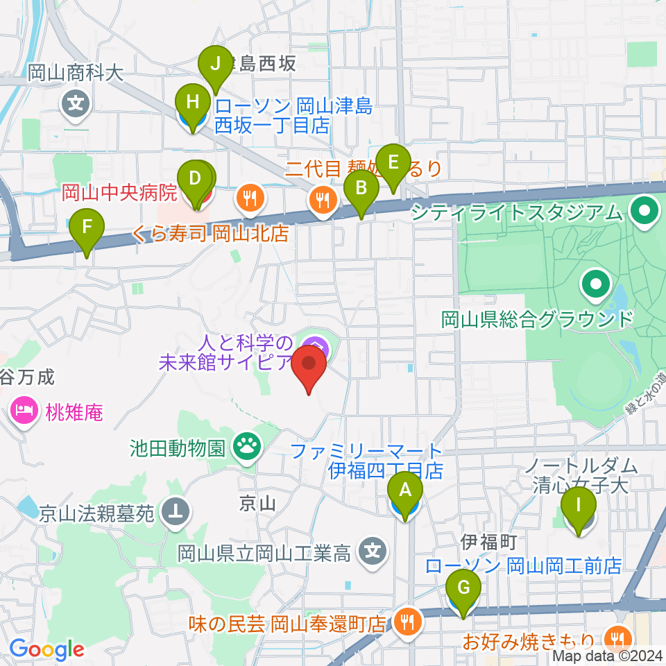 人と科学の未来館サイピア周辺のコンビニエンスストア一覧地図