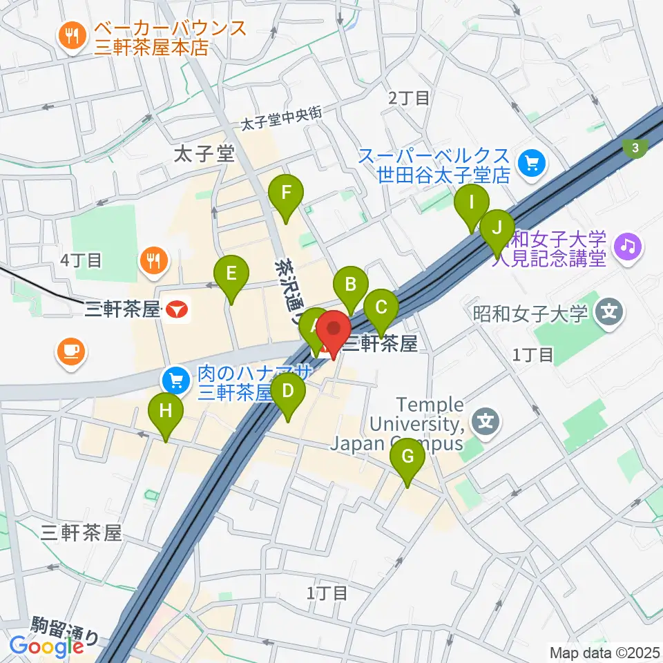スタジオクレッセ周辺のコンビニエンスストア一覧地図