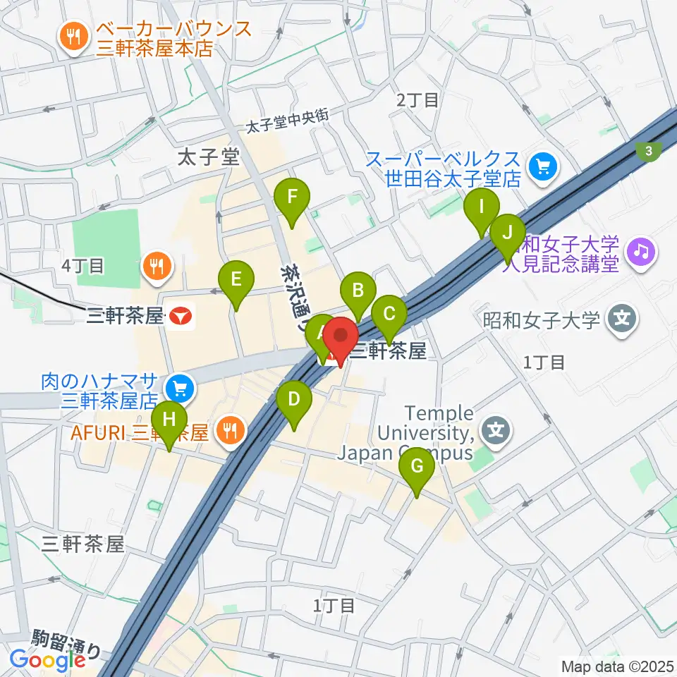 スタジオクレッセ周辺のコンビニエンスストア一覧地図