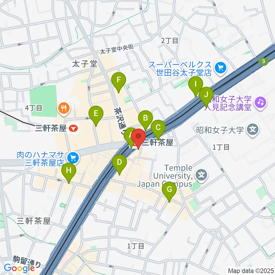 スタジオクレッセ周辺のコンビニエンスストア一覧地図