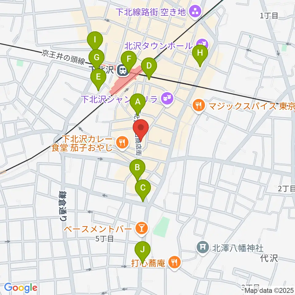 下北沢リブハウス周辺のコンビニエンスストア一覧地図