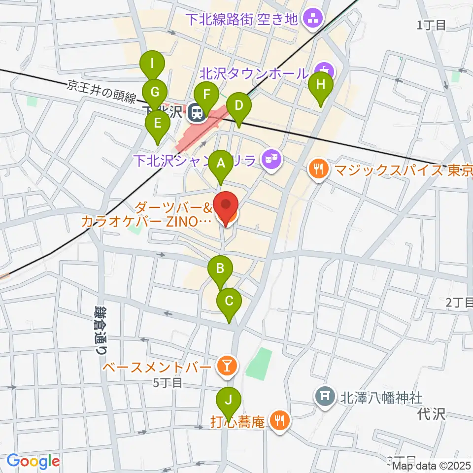 下北沢リブハウス周辺のコンビニエンスストア一覧地図