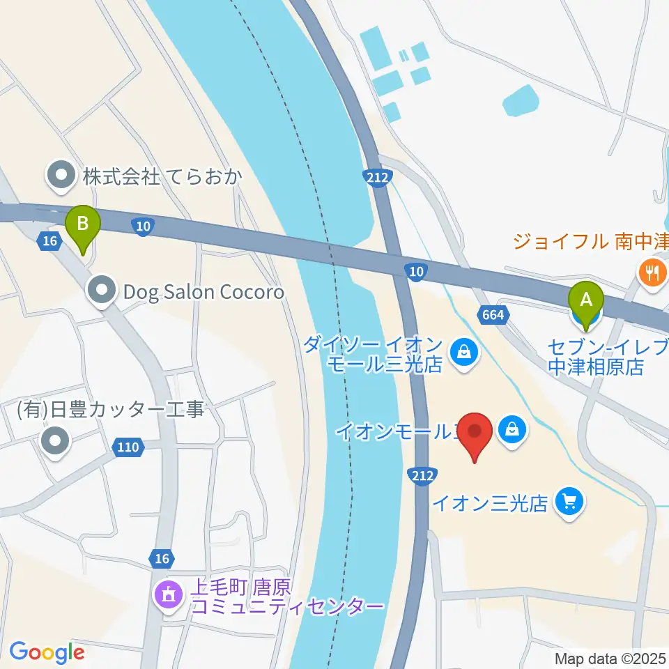セントラルシネマ三光周辺のコンビニエンスストア一覧地図