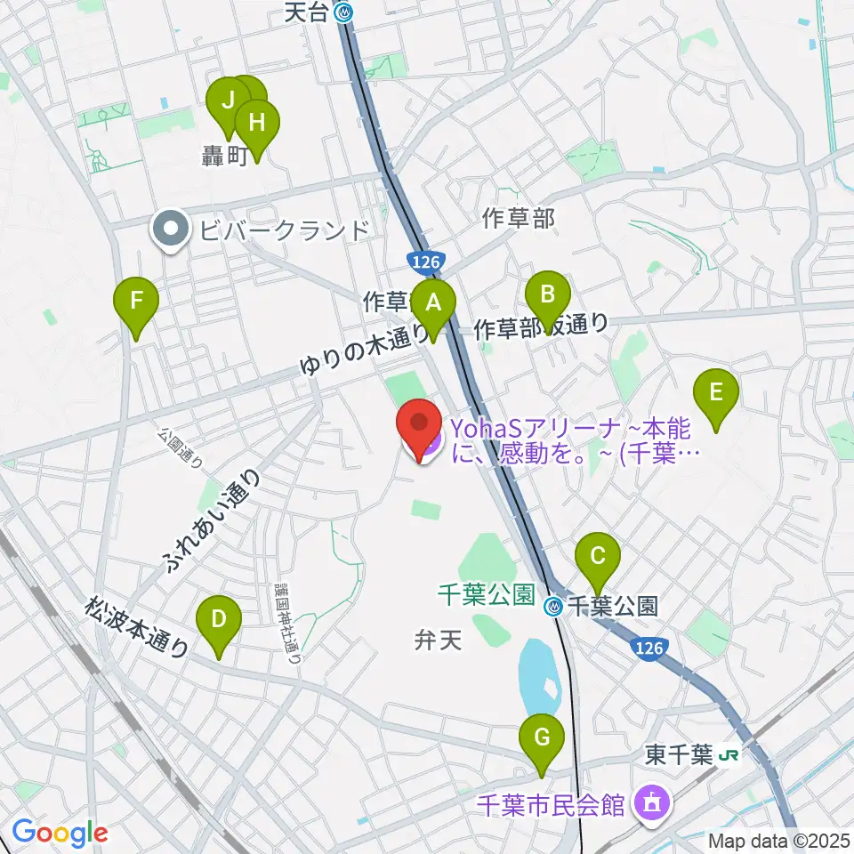 YohaSアリーナ 本能に、感動を。周辺のコンビニエンスストア一覧地図