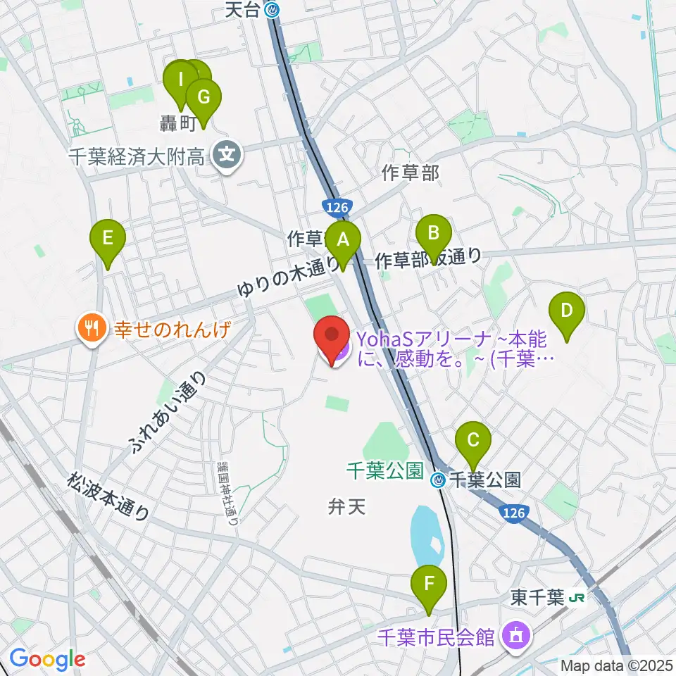 YohaSアリーナ 本能に、感動を。周辺のコンビニエンスストア一覧地図