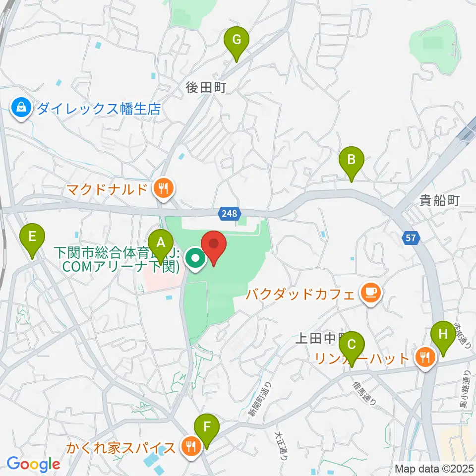 セービング陸上競技場周辺のコンビニエンスストア一覧地図