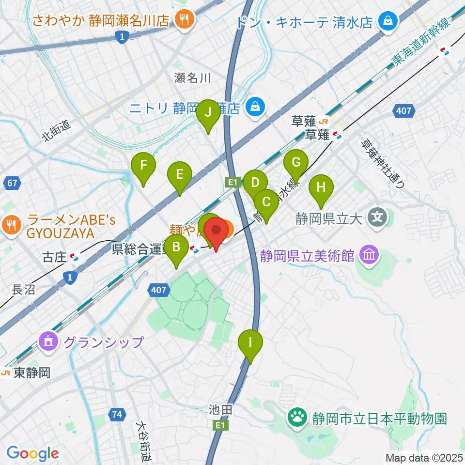 音楽舎周辺のコンビニエンスストア一覧地図