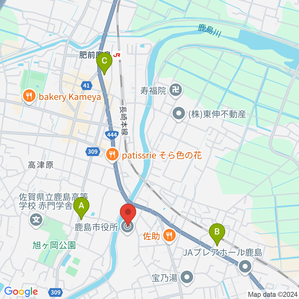 鹿島市民文化ホール サクラス周辺のコンビニエンスストア一覧地図