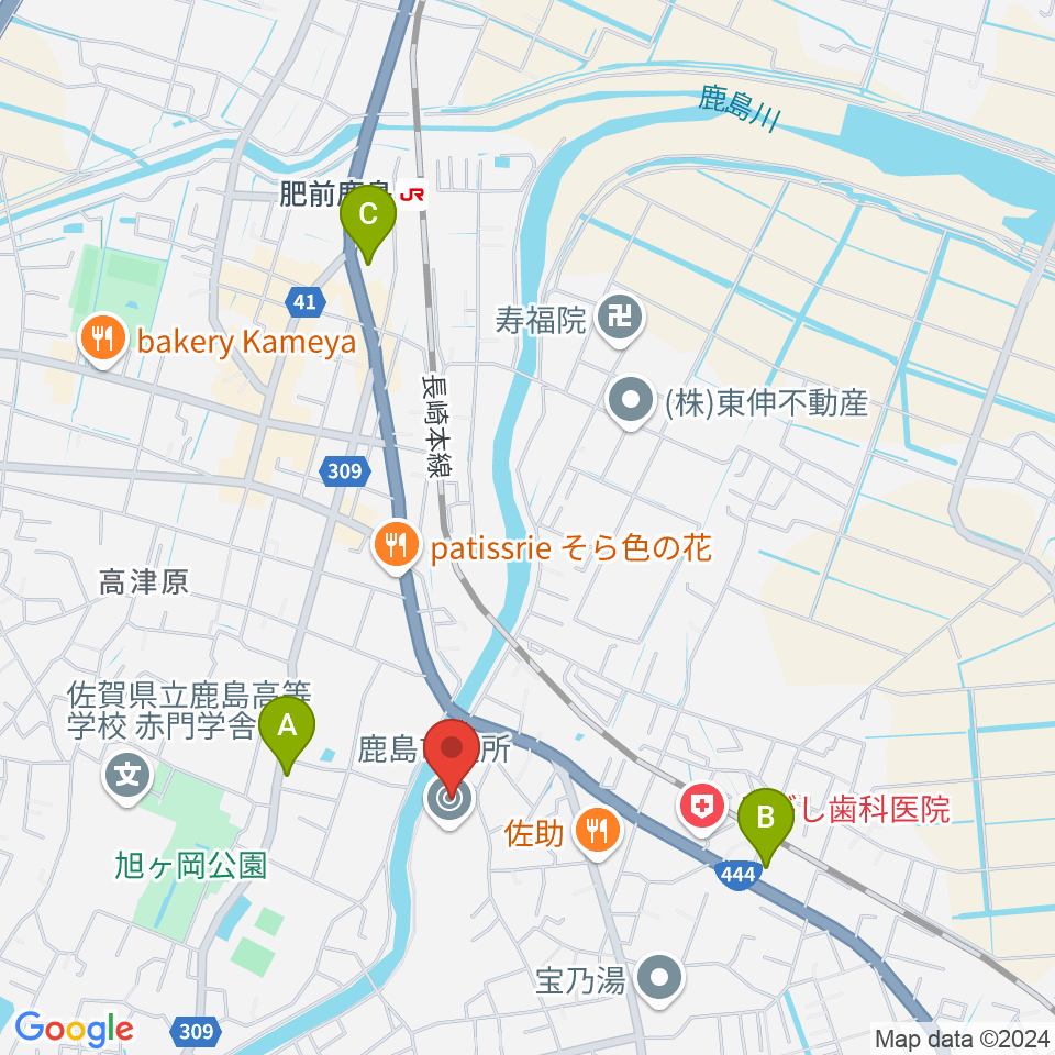 鹿島市民文化ホール サクラス周辺のコンビニエンスストア一覧地図