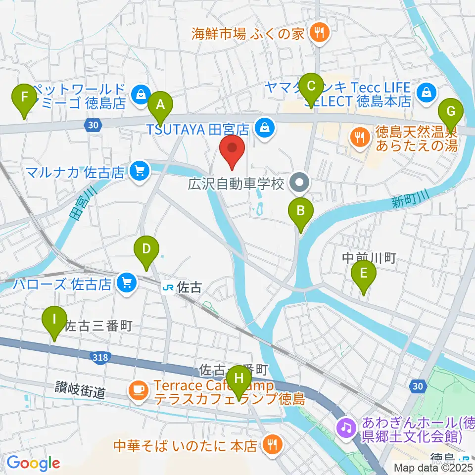 ワークスタッフ陸上競技場周辺のコンビニエンスストア一覧地図