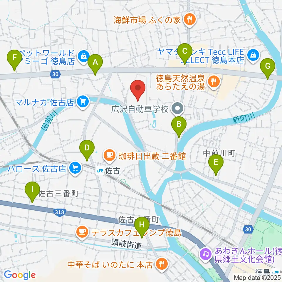 ワークスタッフ陸上競技場周辺のコンビニエンスストア一覧地図
