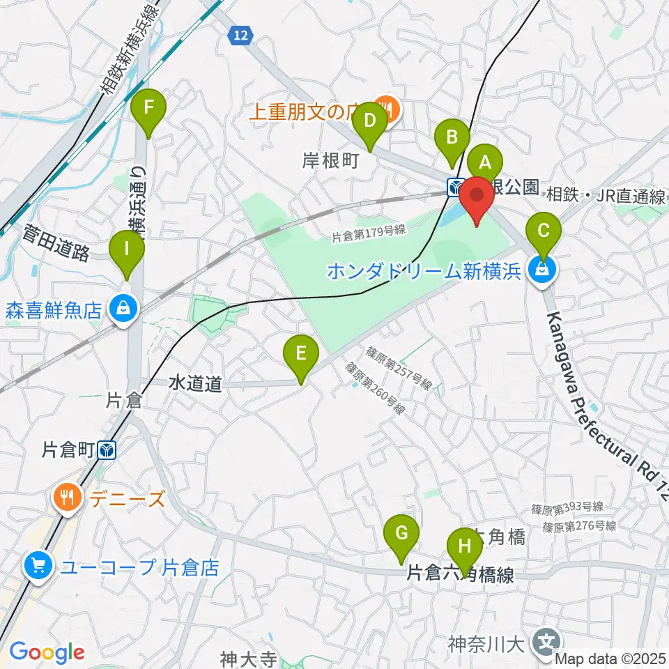 シンコースポーツ神奈川県立武道館周辺のコンビニエンスストア一覧地図