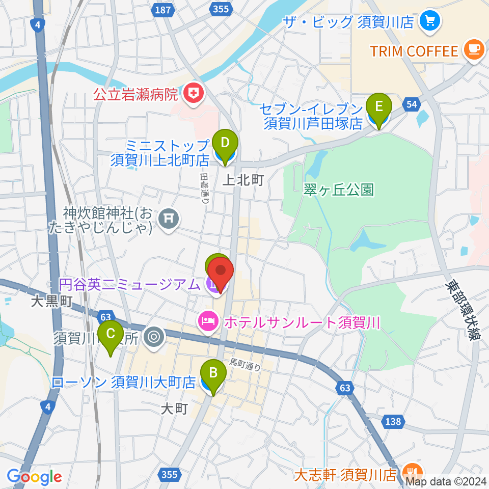 ウルトラFM周辺のコンビニエンスストア一覧地図