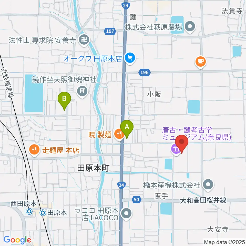 田原本青垣生涯学習センター 弥生の里ホール周辺のコンビニエンスストア一覧地図