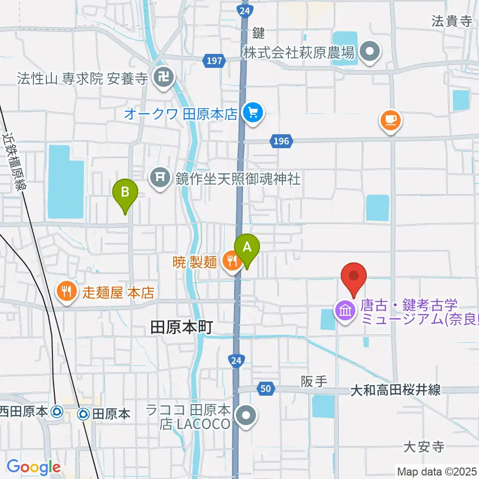 田原本青垣生涯学習センター 弥生の里ホール周辺のコンビニエンスストア一覧地図