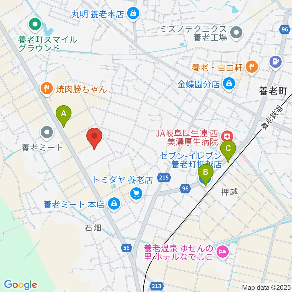 養老町民会館周辺のコンビニエンスストア一覧地図