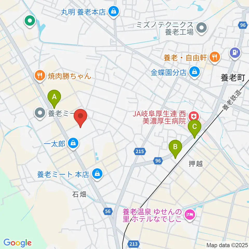 養老町民会館周辺のコンビニエンスストア一覧地図