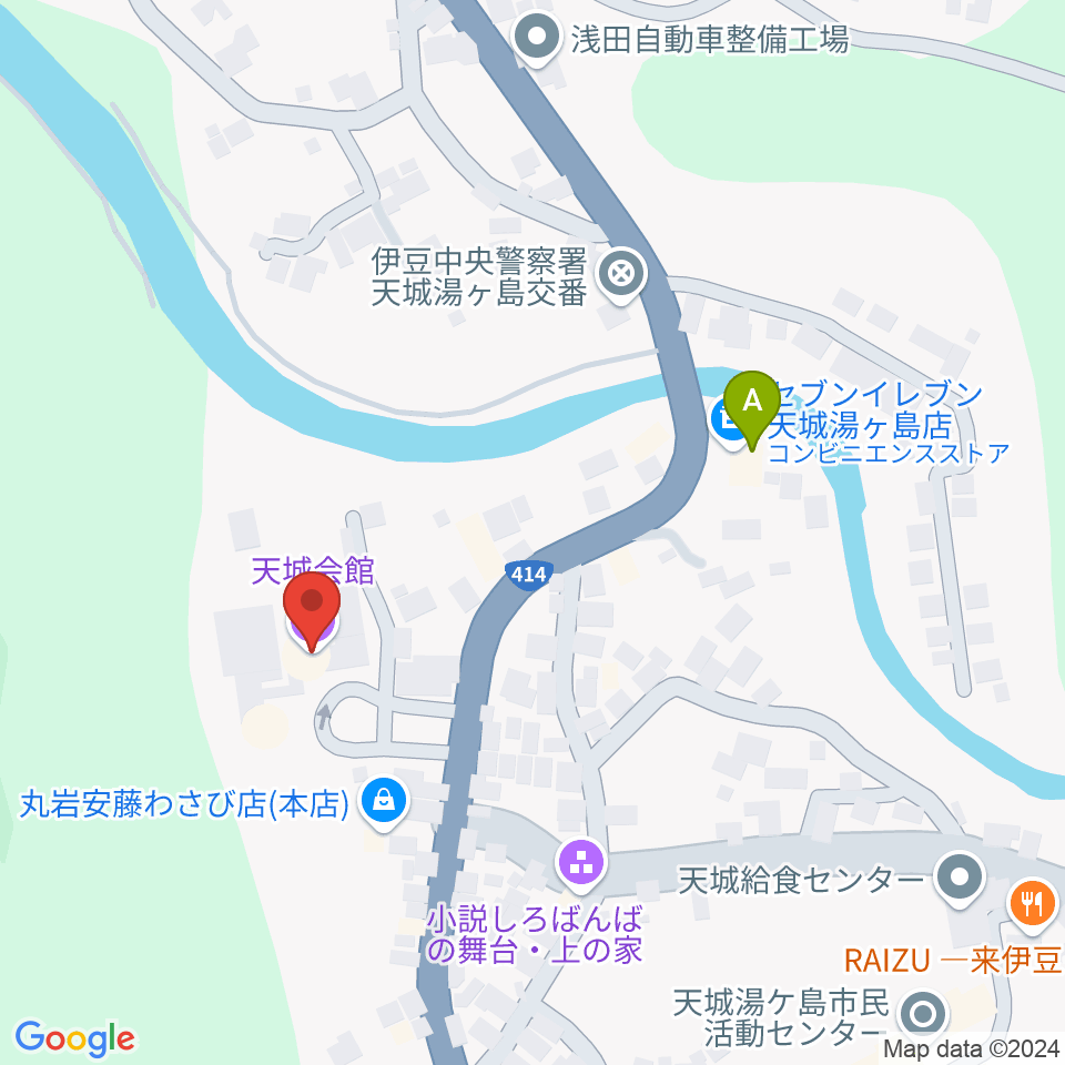 天城会館周辺のコンビニエンスストア一覧地図