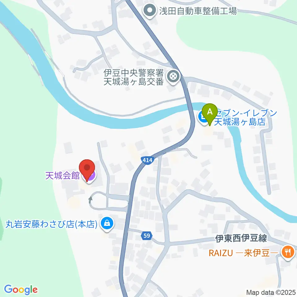 天城会館周辺のコンビニエンスストア一覧地図
